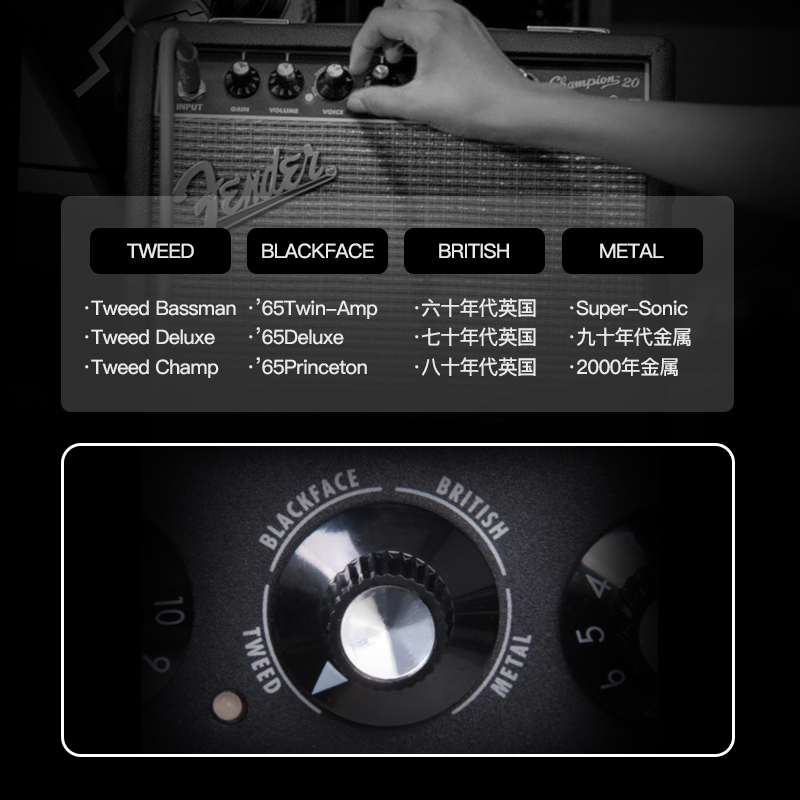Fender芬达电吉他音箱Champion冠军Frontman带效果器贝斯练习音响 - 图3