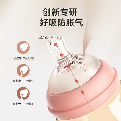 小土豆奶瓶新生婴儿ppsu耐摔初生小宝宝防胀气初生仿母乳0到3个月 - 图1