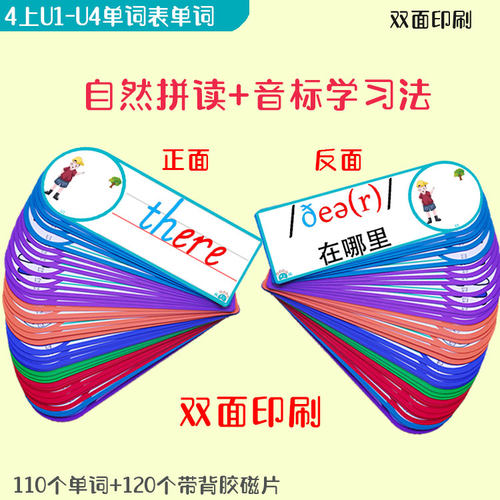 新闽教版小学英语三四五六年级上下册老师教师教学板书单词闪卡片 - 图3