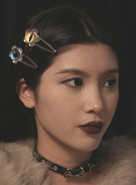 BZSTOER朋克哥特魔幻魔眼边夹
