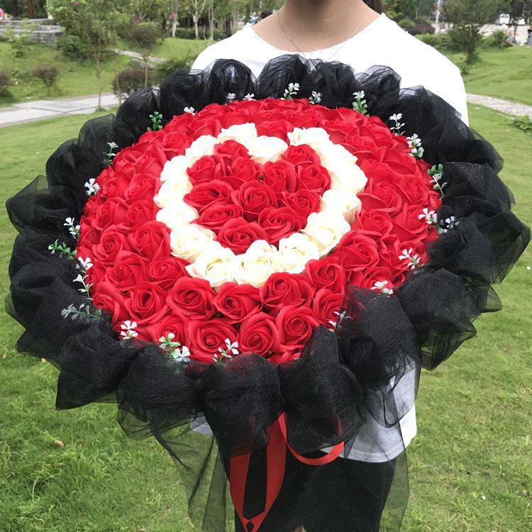 新款99朵香皂玫瑰花束手工仿真花束圣诞节生日情人节表白创意礼品