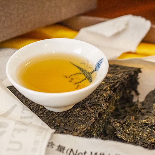 黑茶湖南安化正品白沙溪金花茯砖茶手筑正宗老茶 三年陈天茯茶1kg