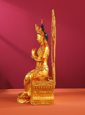 铜藏传弥勒强巴未来佛佛像带背光