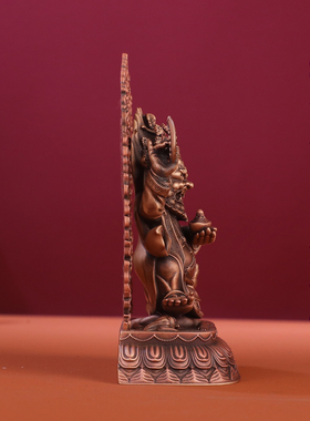 紫铜二臂玛哈嘎拉佛像摆件