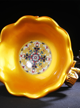 藏式大象供奉果盘摆件