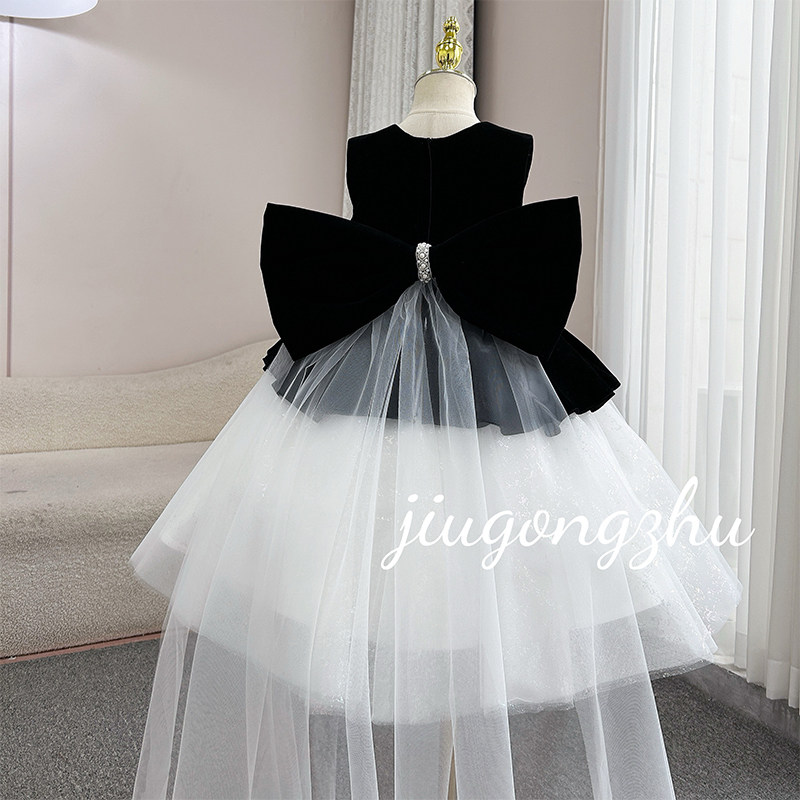 女童礼服黑色无袖赫本风儿童生日公主裙洋气女孩走秀钢琴演出比赛,淘宝优惠券,粉丝福利购,淘宝优惠卷