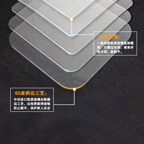 进口中田PVC桌布透明软质玻璃塑料餐桌布磨砂桌垫欧式水晶板 - 图0