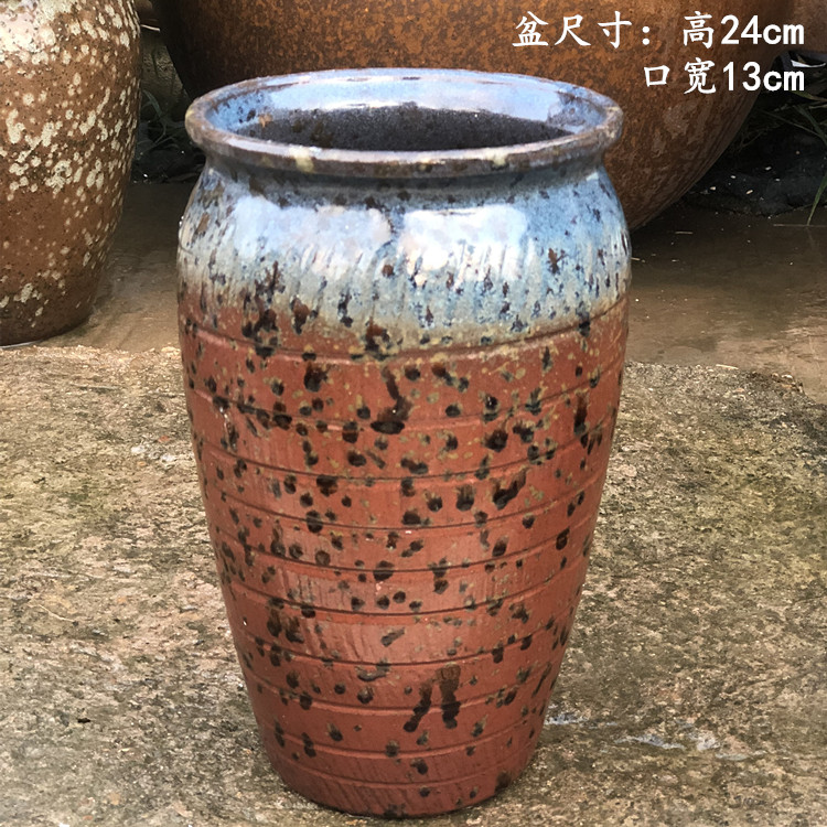 复古多肉花盆高筒直筒粗陶透气多肉植物老桩盆简约陶罐创意法师花,淘宝优惠券,粉丝福利购,淘宝优惠卷