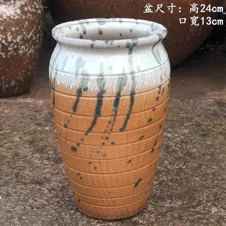 复古多肉花盆高筒直筒粗陶透气多肉植物老桩盆简约陶罐创意法师花,淘宝优惠券,粉丝福利购,淘宝优惠卷