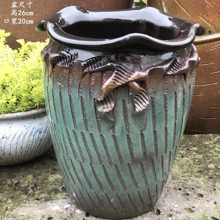 复古新款陶罐多肉植物陶瓷盆简约个性粗陶紫砂法师大老桩高花盆,淘宝优惠券,粉丝福利购,淘宝优惠卷