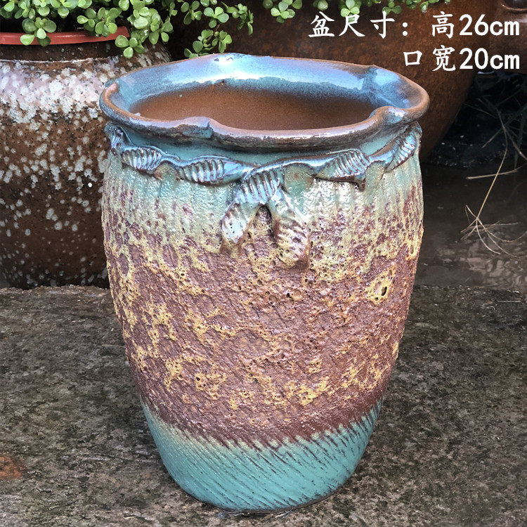 复古新款陶罐多肉植物陶瓷盆简约个性粗陶紫砂法师大老桩高花盆,淘宝优惠券,粉丝福利购,淘宝优惠卷