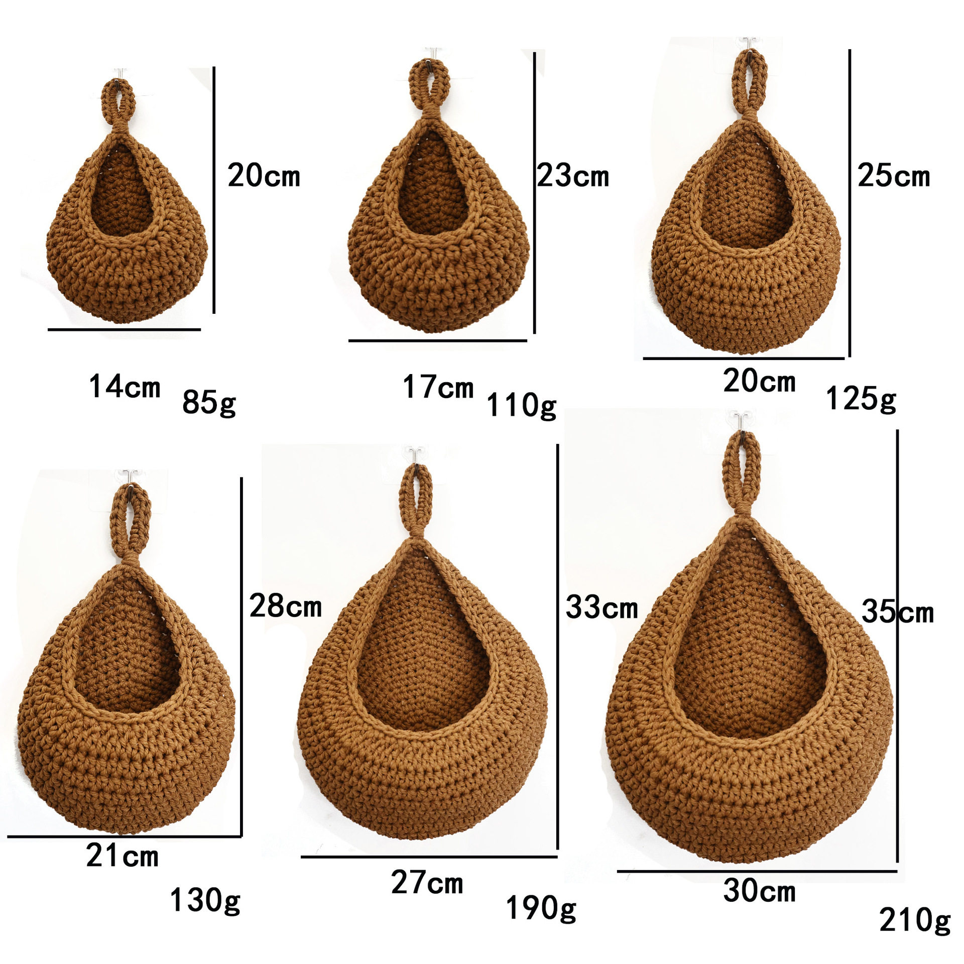 【单装】手工编织鸟巢水滴网手编棉绳钩织水果网兜收纳储物置物,淘宝优惠券,粉丝福利购,淘宝优惠卷
