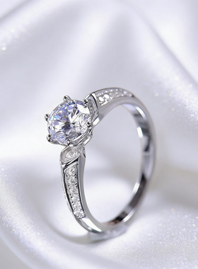 59【小夜曲】培育钻微镶六爪气质轻奢百搭求婚戒指