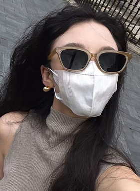 复古茶色墨镜女小方框