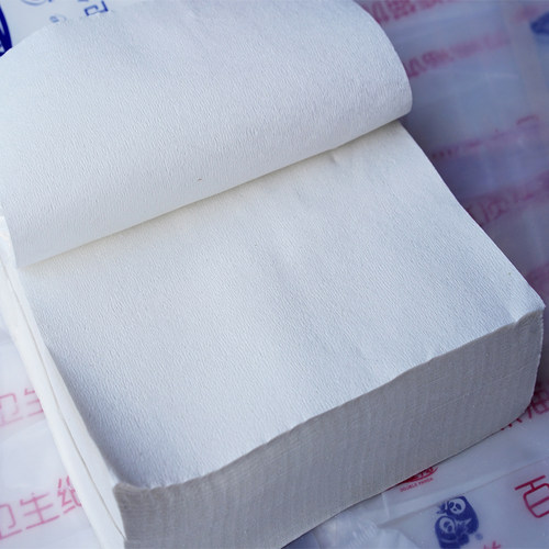 双熊猫卫生纸300克纸巾皱纹厕纸手纸草纸速溶毛纸老式平板纸家用 - 图0