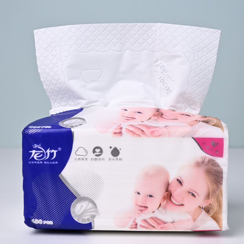 龙竹抽纸480张婴儿纸巾大包加厚宝宝面巾纸可湿水餐巾纸家用大号,淘宝优惠券,粉丝福利购,淘宝优惠卷