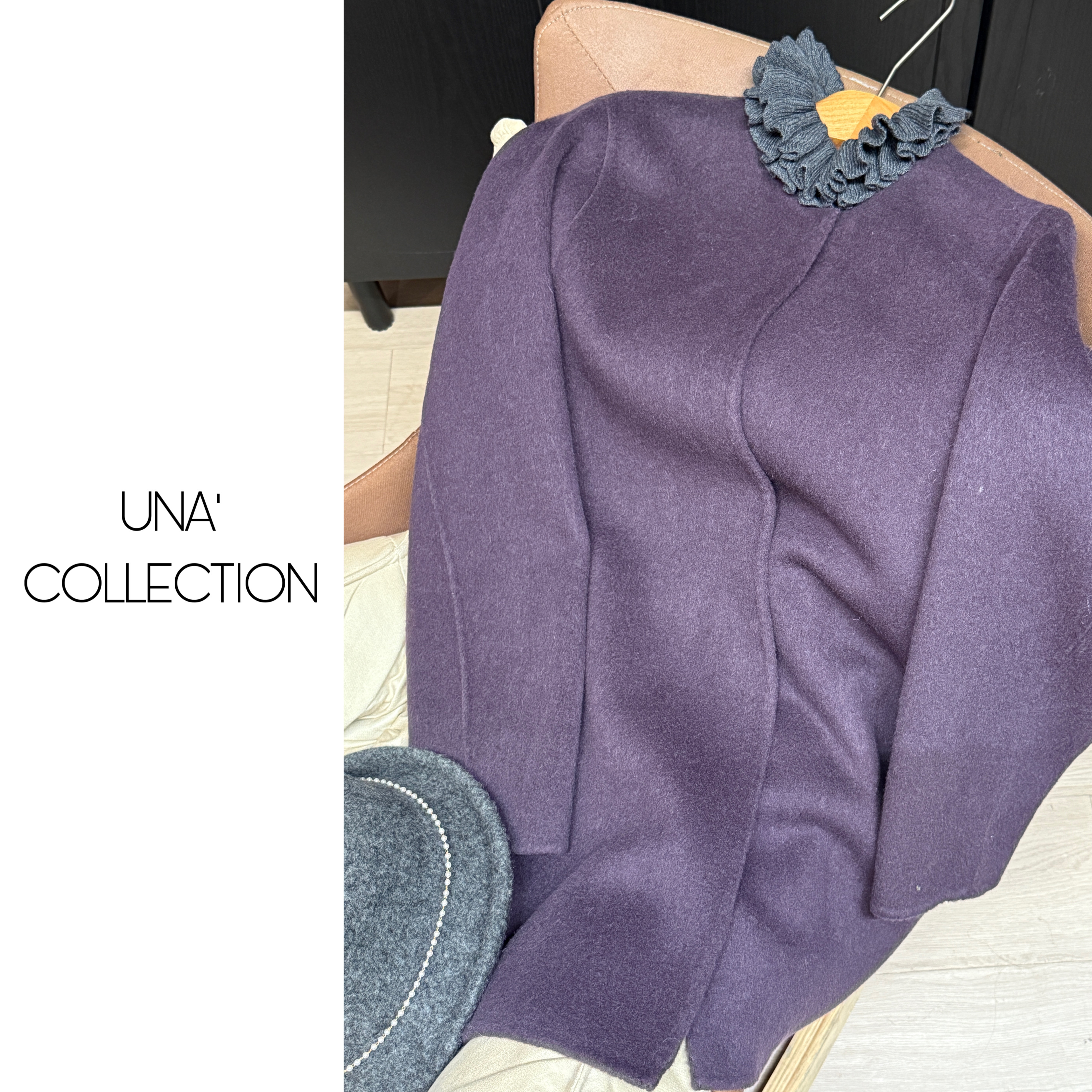 【吉满】小众设计感经典款廓形双面手缝羊毛大衣JM2922 - 图3