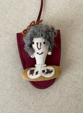 手作DIY毛绒公仔挂脖磁吸墨镜夹项链女可爱甜美百搭颈链毛衣链