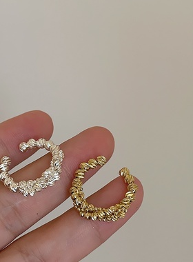 设计感缠绕金属球开口戒指女小众个性独特百搭气质时尚指环戒子