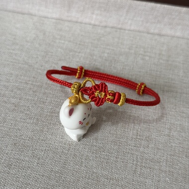 马年本命年手绳佛公手绳2.2毫米细款手绳可串黄金转运珠送闺蜜