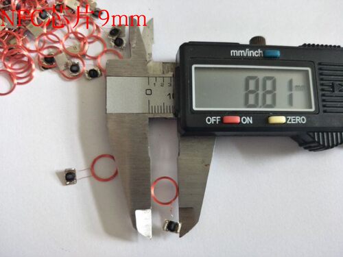 NFC芯料标签 Ntag203\213线圈+COB焊接 RFID Ф9mm ISO14443A - 图0