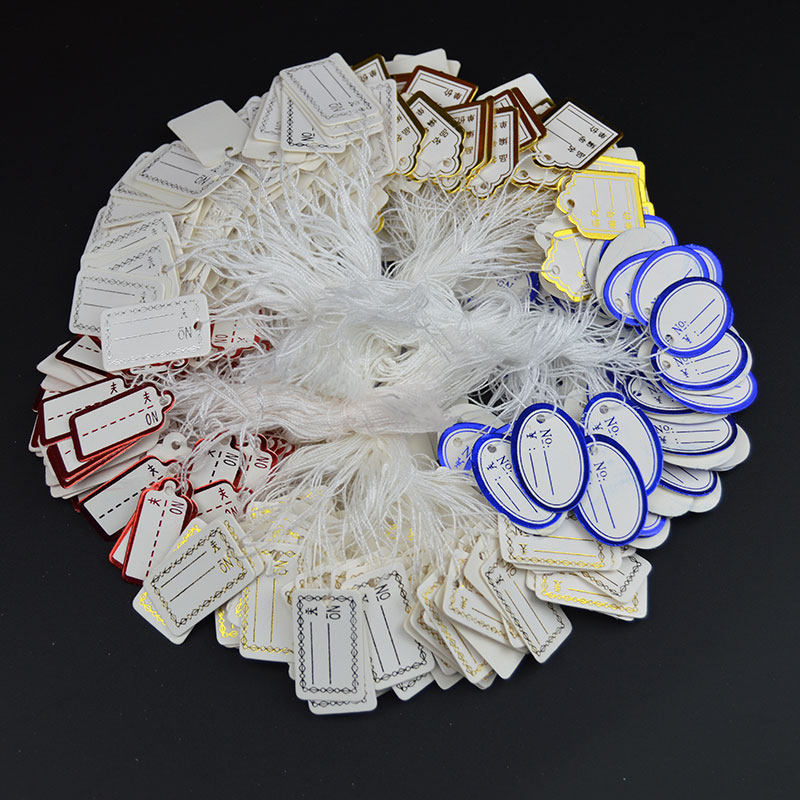 首饰挂绳标签500个一包 首饰价签 价格牌 标价签牌 吊牌手写 价签,淘宝优惠券,粉丝福利购,淘宝优惠卷