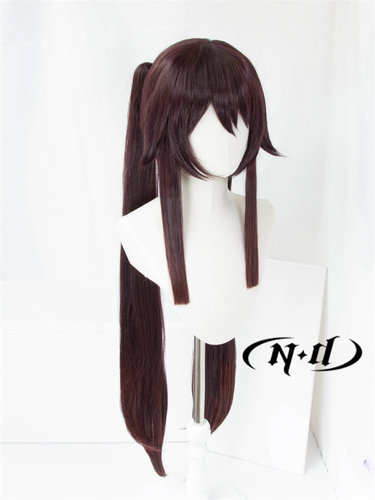 ND家】 胡桃 原神 角色款cos假发 渐变分层马尾虎口夹 - 图1