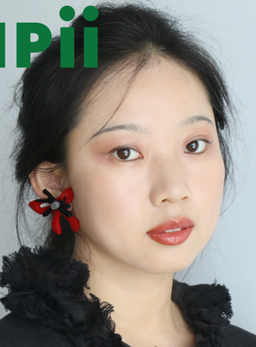 npii心愿耳钉2021年新款新年红色