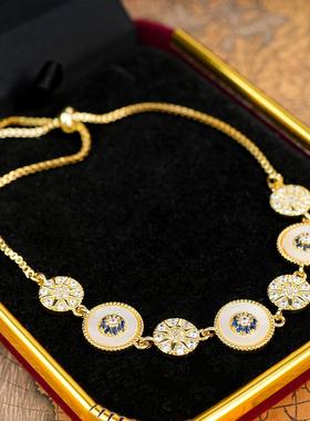 复古宫廷风八芒星珍珠手链女