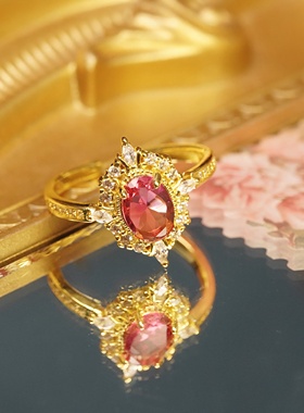 中古宫廷风马眼形戒指