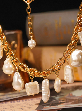 中古Vintage复古宫廷风珍珠项链