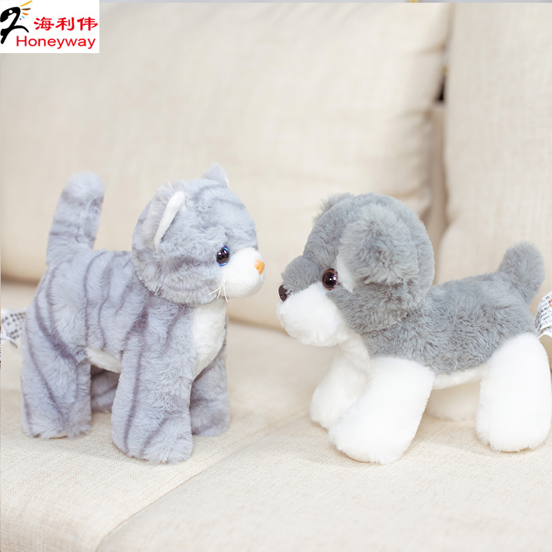 海利伟迷你猫咪狗狗毛绒玩具小狗公仔布娃娃幼儿园方便可携带玩具 - 图3