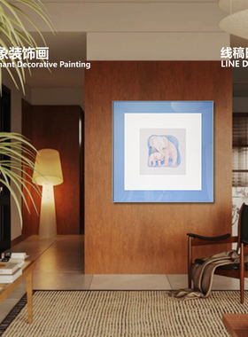 集木室物所大象装饰画客厅卧室挂画客餐厅入户玄关背景墙落地艺术