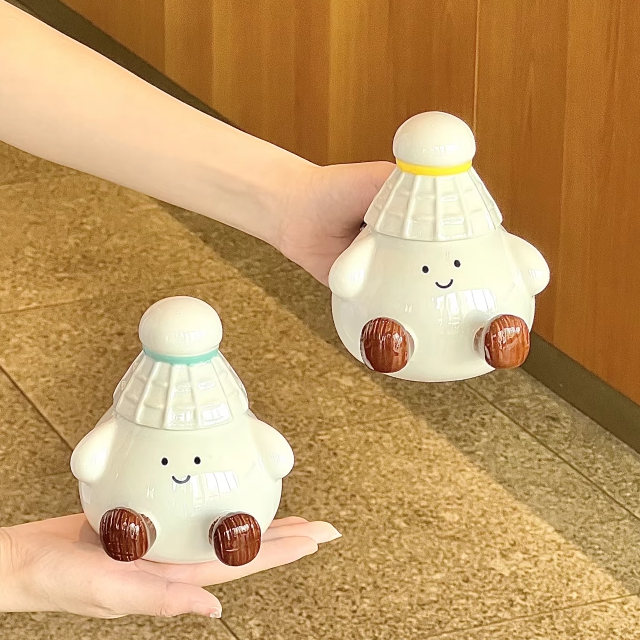 可爱卡通墩墩水杯子羽毛球陶瓷马克杯带盖生日礼物闺蜜伴手礼礼盒,淘宝优惠券,粉丝福利购,淘宝优惠卷