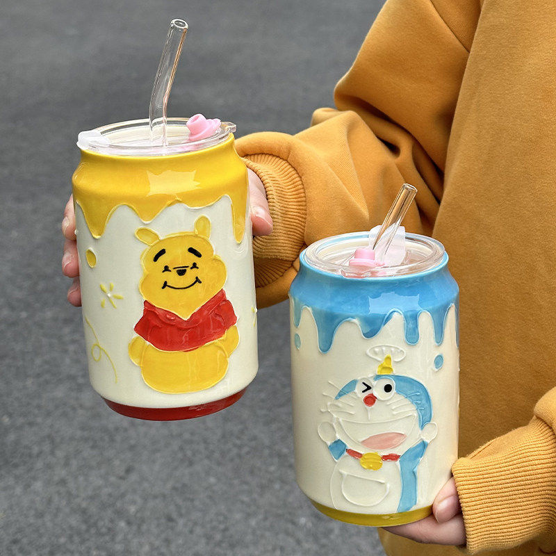 可爱高颜值猫咪吸管水杯情侣款陶瓷马克杯送女生生日礼物伴手礼盒,淘宝优惠券,粉丝福利购,淘宝优惠卷