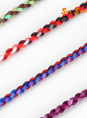 SKY红绳多彩手工编织渐变色手链