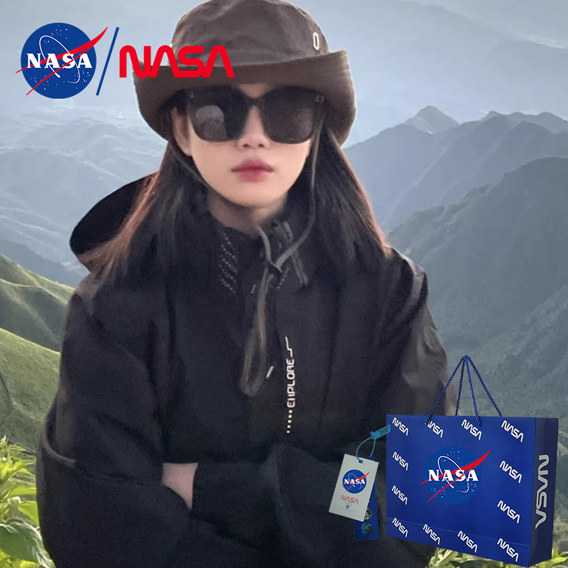 NASA春秋季冲锋衣女三合一可拆卸两件套软壳防风防水登山服外套男 - 图1