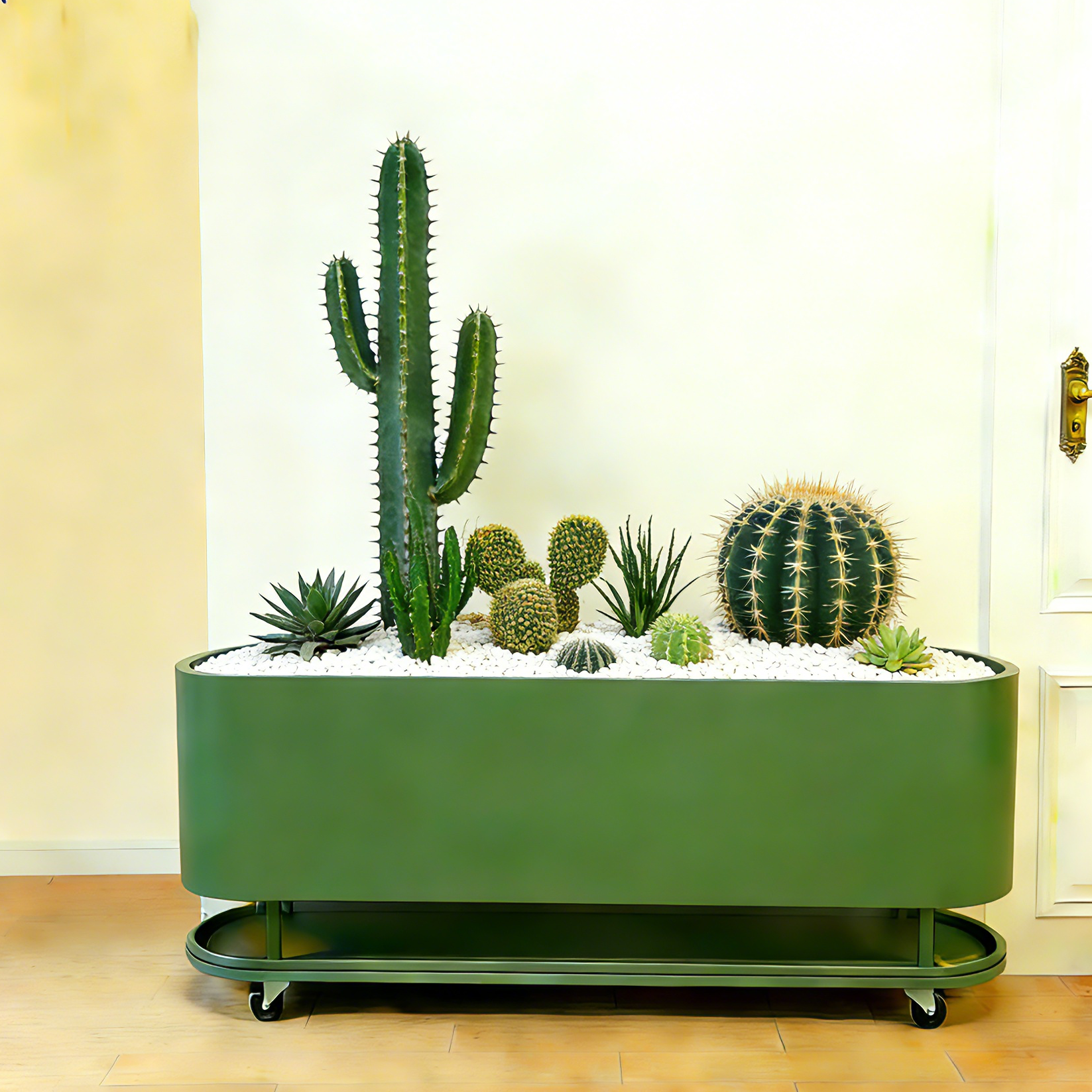 家用室内花箱带接水盘种植箱阳台客厅隔断花盆带轮可移动造景花槽,淘宝优惠券,粉丝福利购,淘宝优惠卷