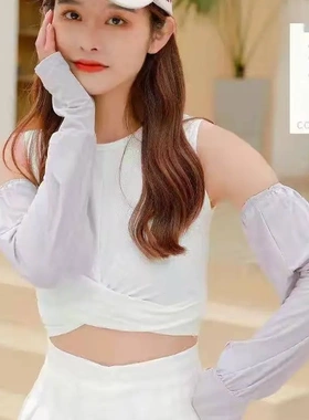 严选防晒开车冰丝袖套女夏宽松