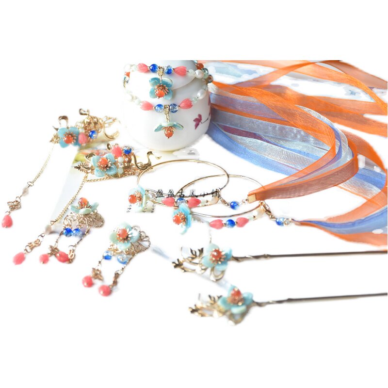 王者荣耀手链原创日常王者荣耀杨玉环遇见飞天衍生款发饰发夹发扣发簪手链手镯