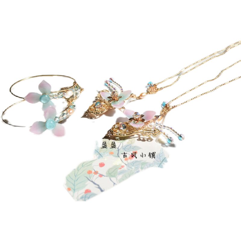 王者荣耀手链原创王者荣耀杨玉环霓裳曲衍生款周边饰品手镯发夹头饰手链包邮