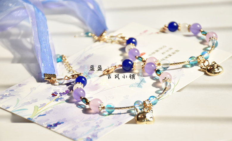 王者荣耀手链原创手作王者荣耀貂蝉猫影幻舞衍生款周边日常首饰手链饰品包邮