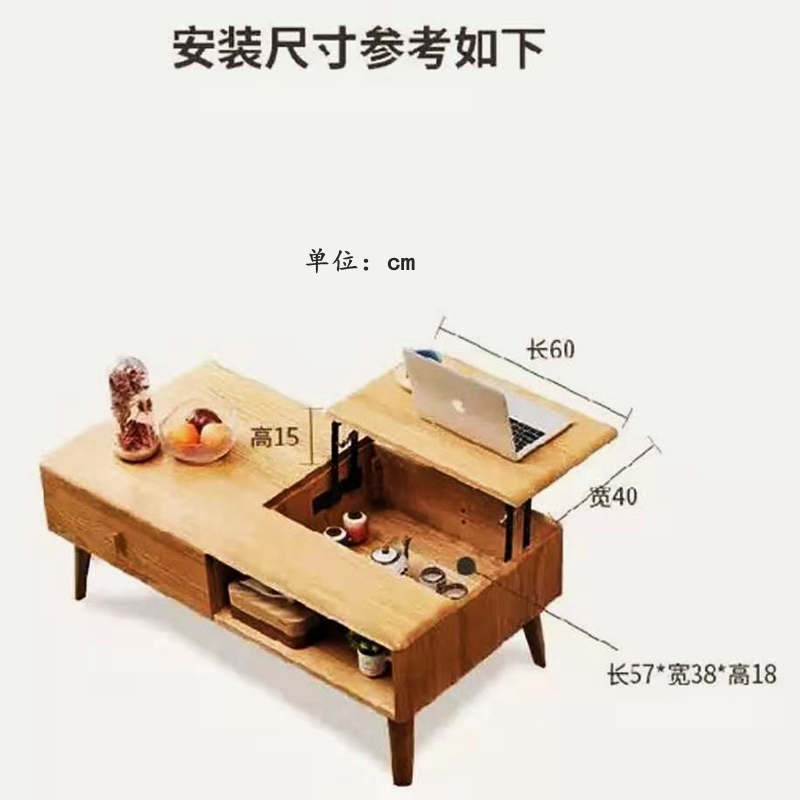 液压缓冲茶几升降器餐桌两用升降多功能家具五金配件折叠支架 1对 - 图0