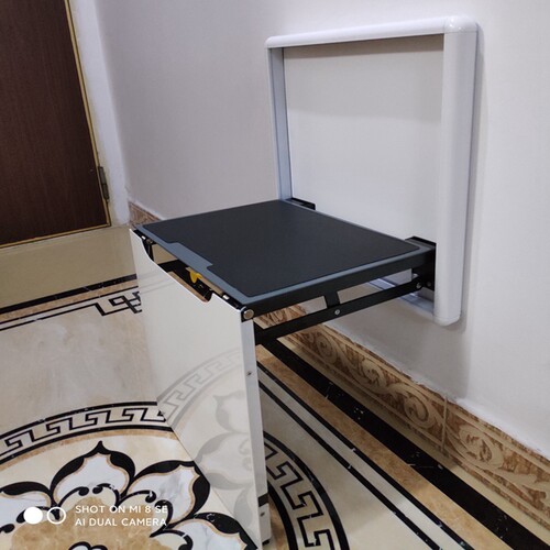 折叠换鞋凳壁挂式可收纳玄关椅门口鞋柜隐形穿鞋凳现代扶手浴室凳 - 图2