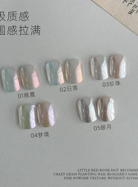 zyzc指优真彩月光粉海莉金靖同款美甲极光粉小红书推荐珍珠魔镜粉