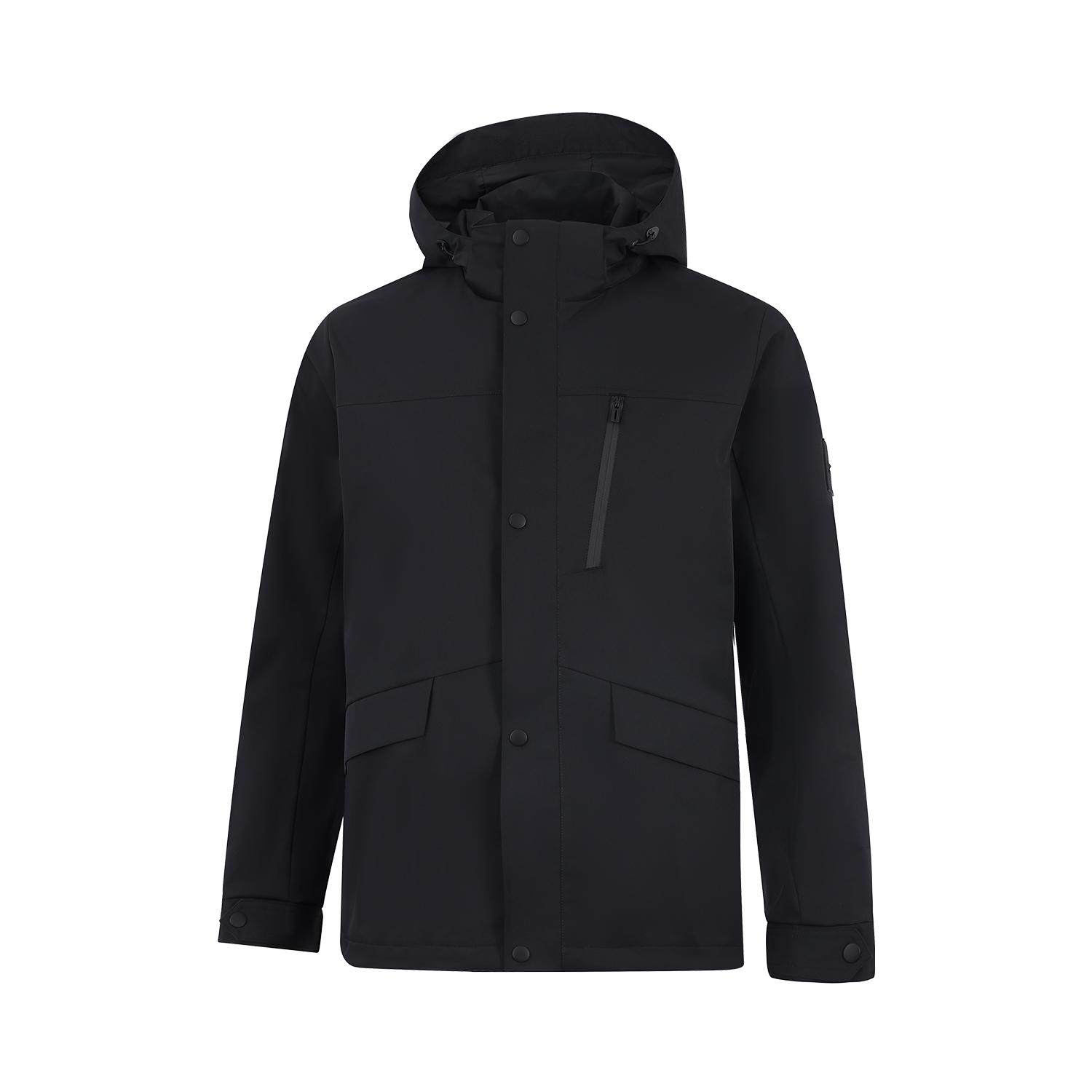 李宁正品2025新款男子加绒保暖简约运动户外连帽梭织外套AFDVC63 - 图3