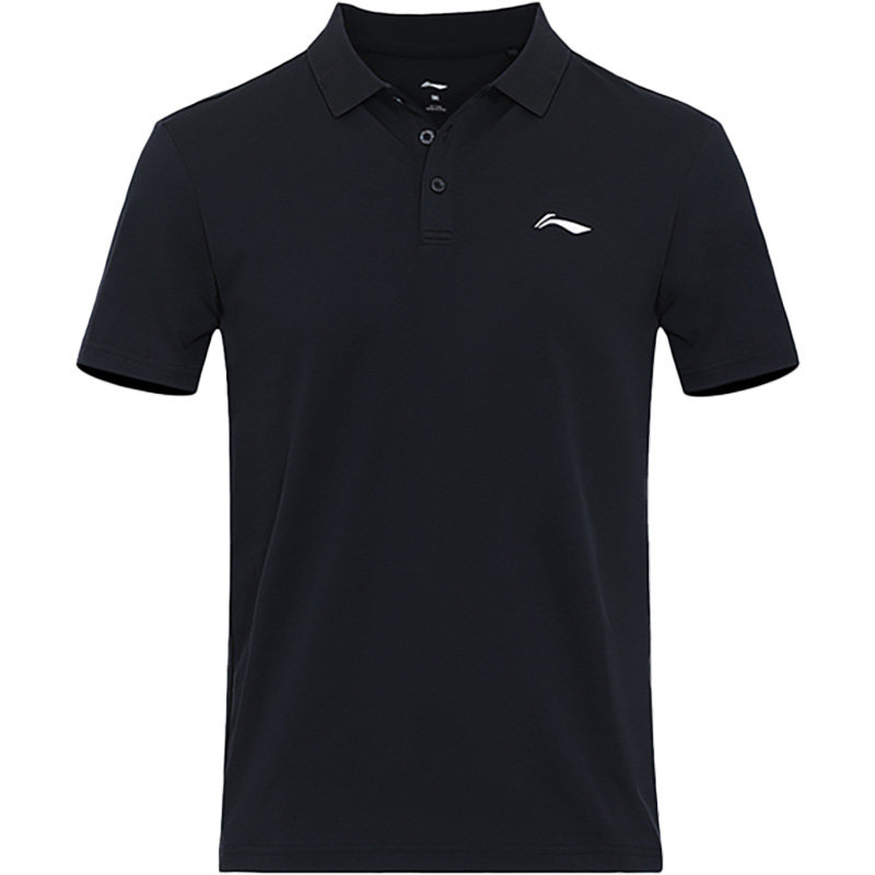 Lining/李宁正品羽毛球系列男子舒适休闲透气翻领短袖T恤APLT181,淘宝优惠券,粉丝福利购,淘宝优惠卷