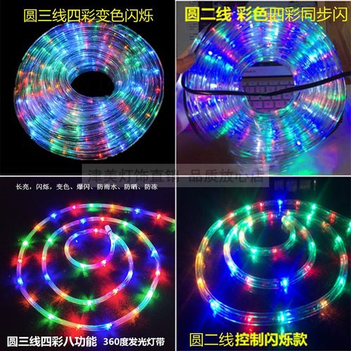 圆形led灯带360度发光彩虹管节能防水户外装饰七彩跑马灯条送插头 - 图1