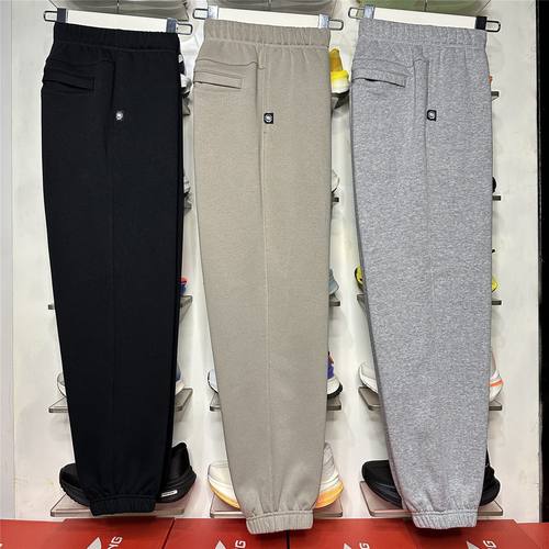 2025冬季款李宁卫裤男反伍系列加绒保暖宽松收口运动长裤AKLV779 - 图0