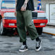 Japanese street style Harajuku straight wide leg overalls for men